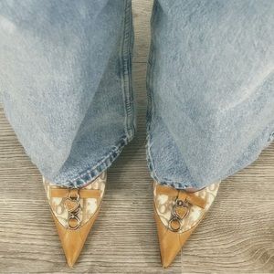 SOLD Vintage Christian Dior Romantique Trotter Mules 39